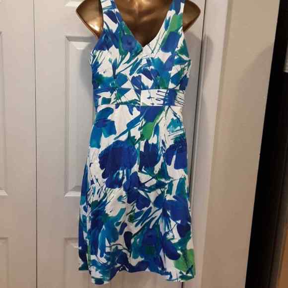 Vintage Studio I Bright Abstract Print Dress 8 - Picture 4 of 6
